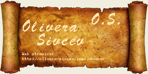 Olivera Sivčev vizit kartica